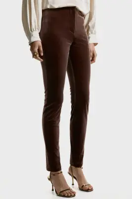 Pantalon en velours - Marron foncé — photo 1