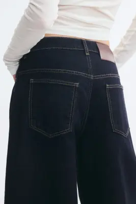Barrel Regular Waist Jeans - Bleu denim foncé — photo 3