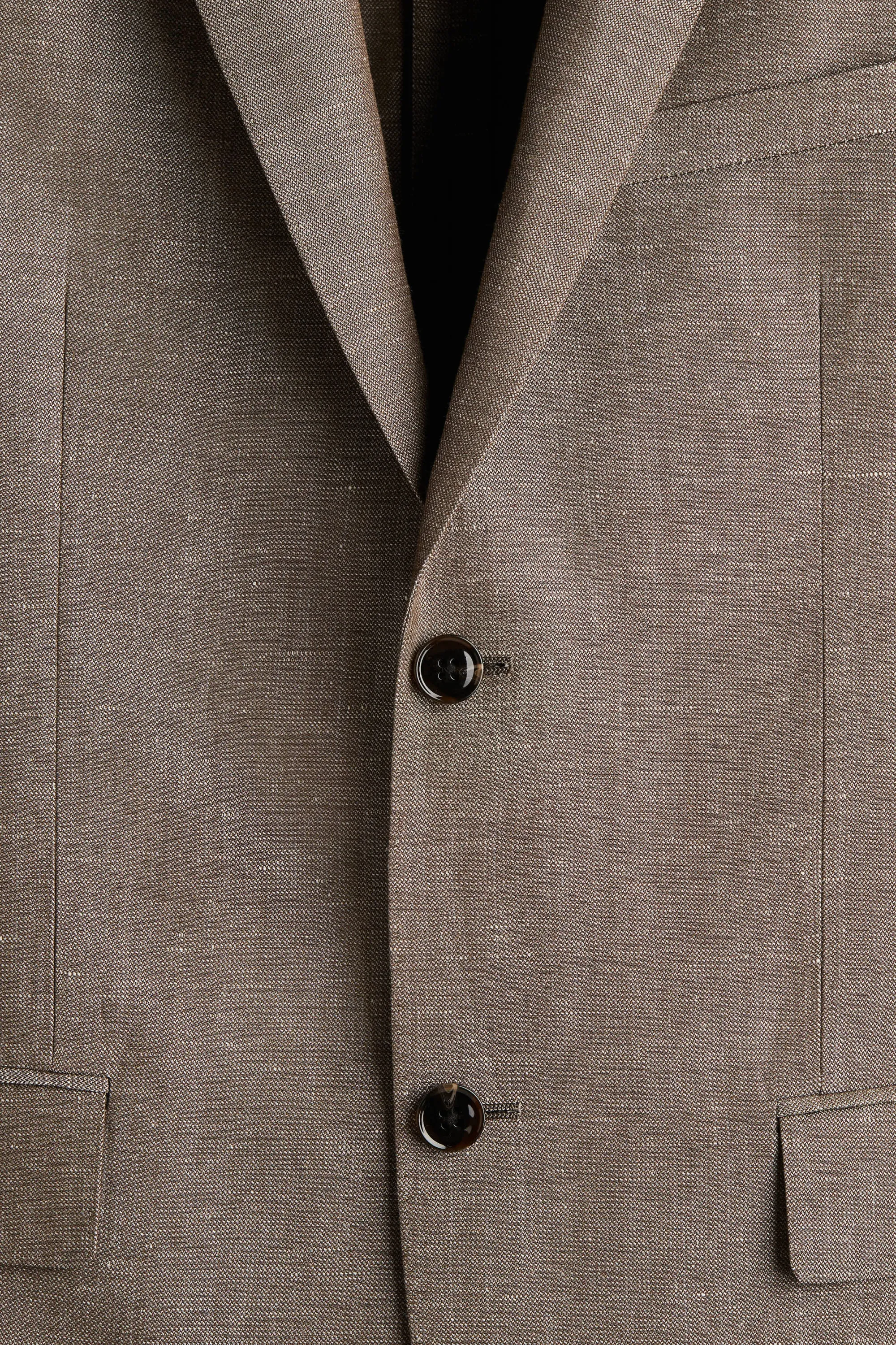 Veste Slim Fit en laine mélangée - Beige foncé