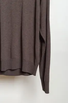 Roberto Collina – Knit LS Crewneck Sweater Comfort Fit – Corteccia — photo 3