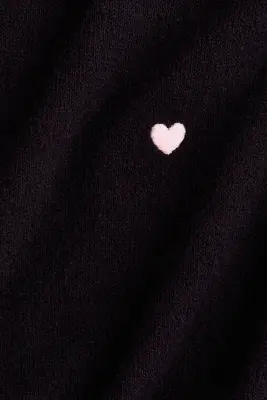 Pull col roulé - Violet prune foncé/cœur — photo 3