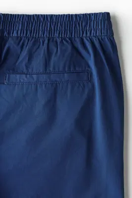 Short Relaxed Fit en coton - Bleu foncé — photo 3