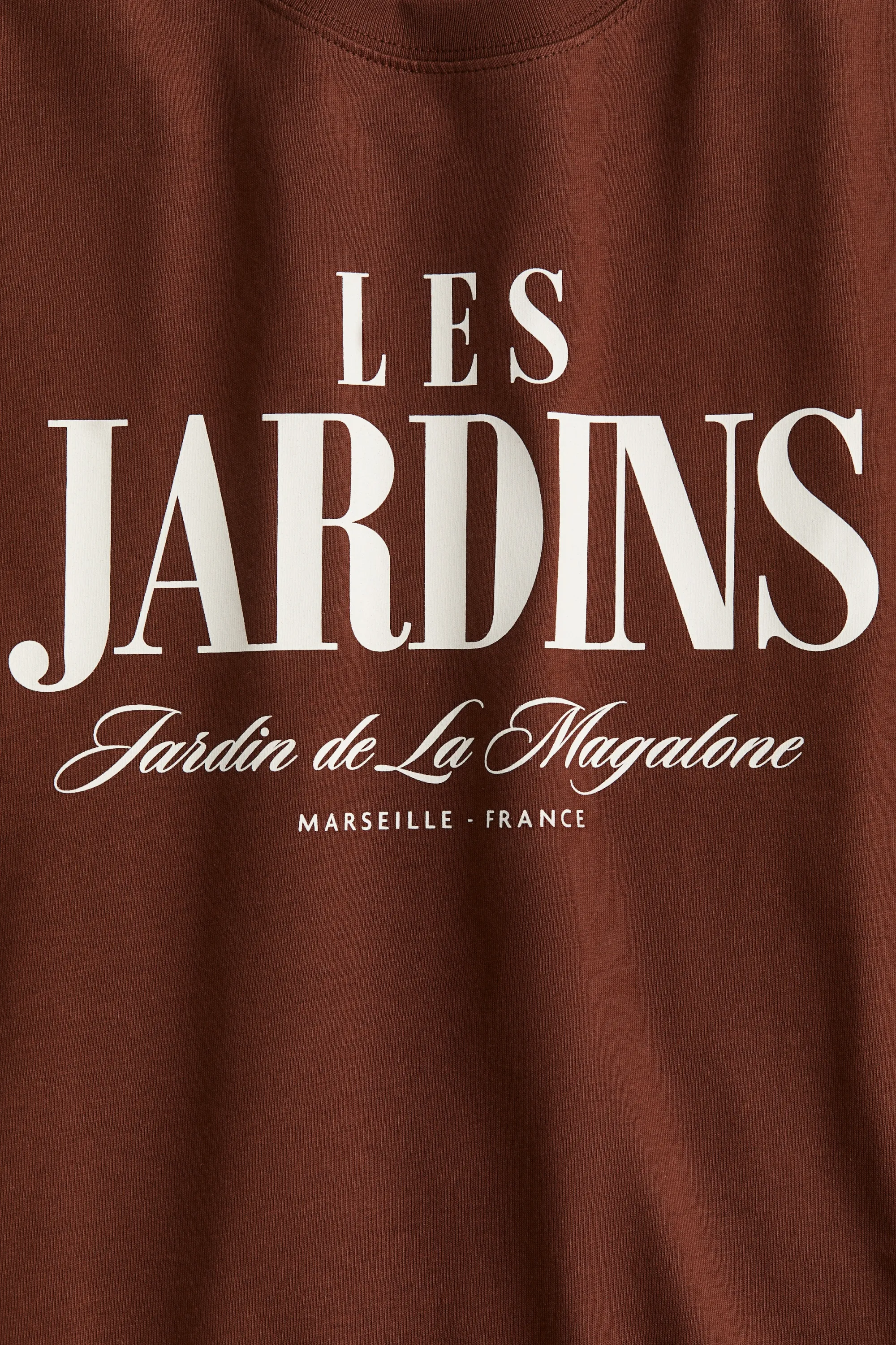 T-shirt oversize - Marron/Les Jardins