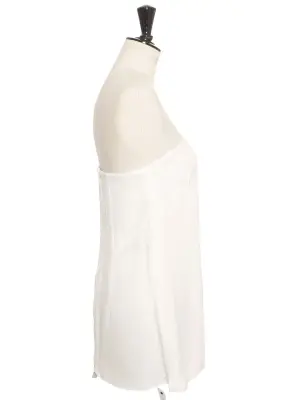 Top bustier en crêpe blanc Prix boutique $630 Taille 40 — photo 5
