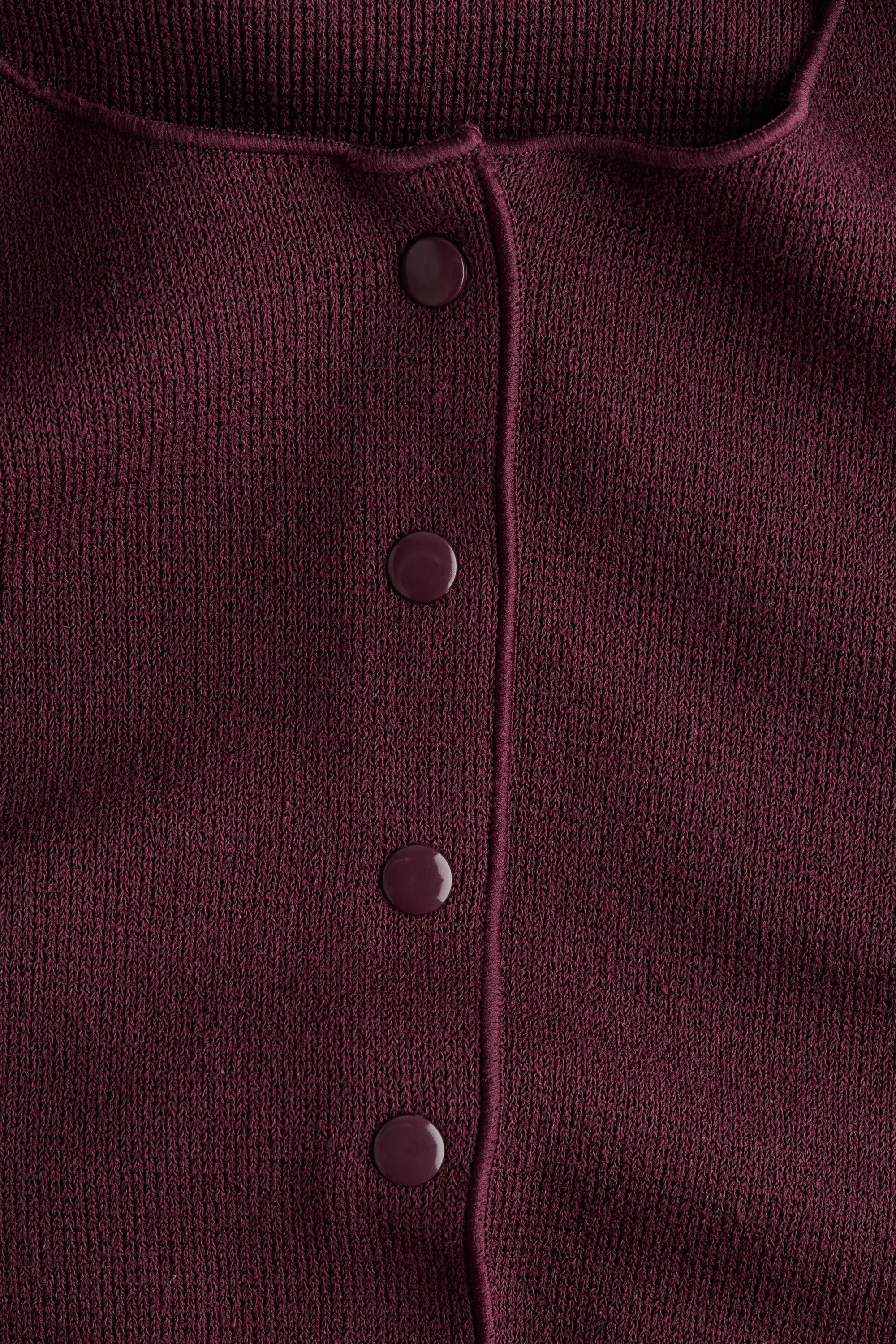 Gilet en maille texturée - Bordeaux