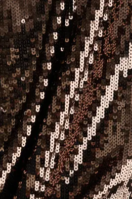 Jupe à sequins avec franges - Marron foncé — photo 4