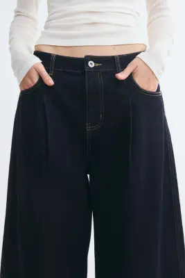 Barrel Regular Waist Jeans - Bleu denim foncé — photo 2