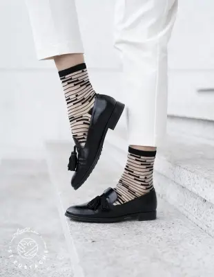 Chaussettes Shinjuku (plusieurs couleurs) – Atelier St-Eustache - Noir — photo 2