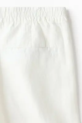 Loose Fit Linen trousers - Crème — photo 5