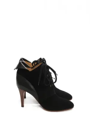 Bottines lace up KATHLEEN en cuir et suède noir NEUVES Prix boutique 595€ Taille 40,5 — photo 1