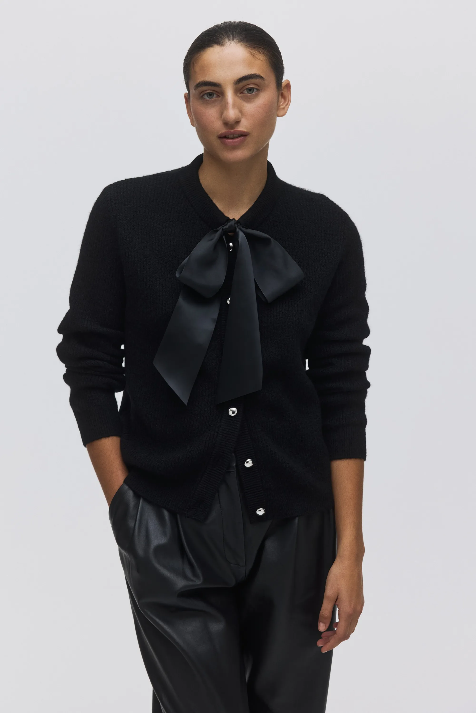 Gilet avec nœud - Noir
