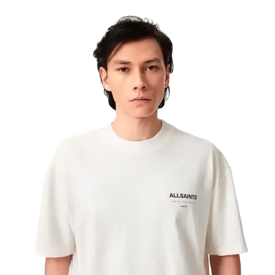 ALLSAINTS Underground Oversized Crew Neck T-Shirt Ashen White — photo 2