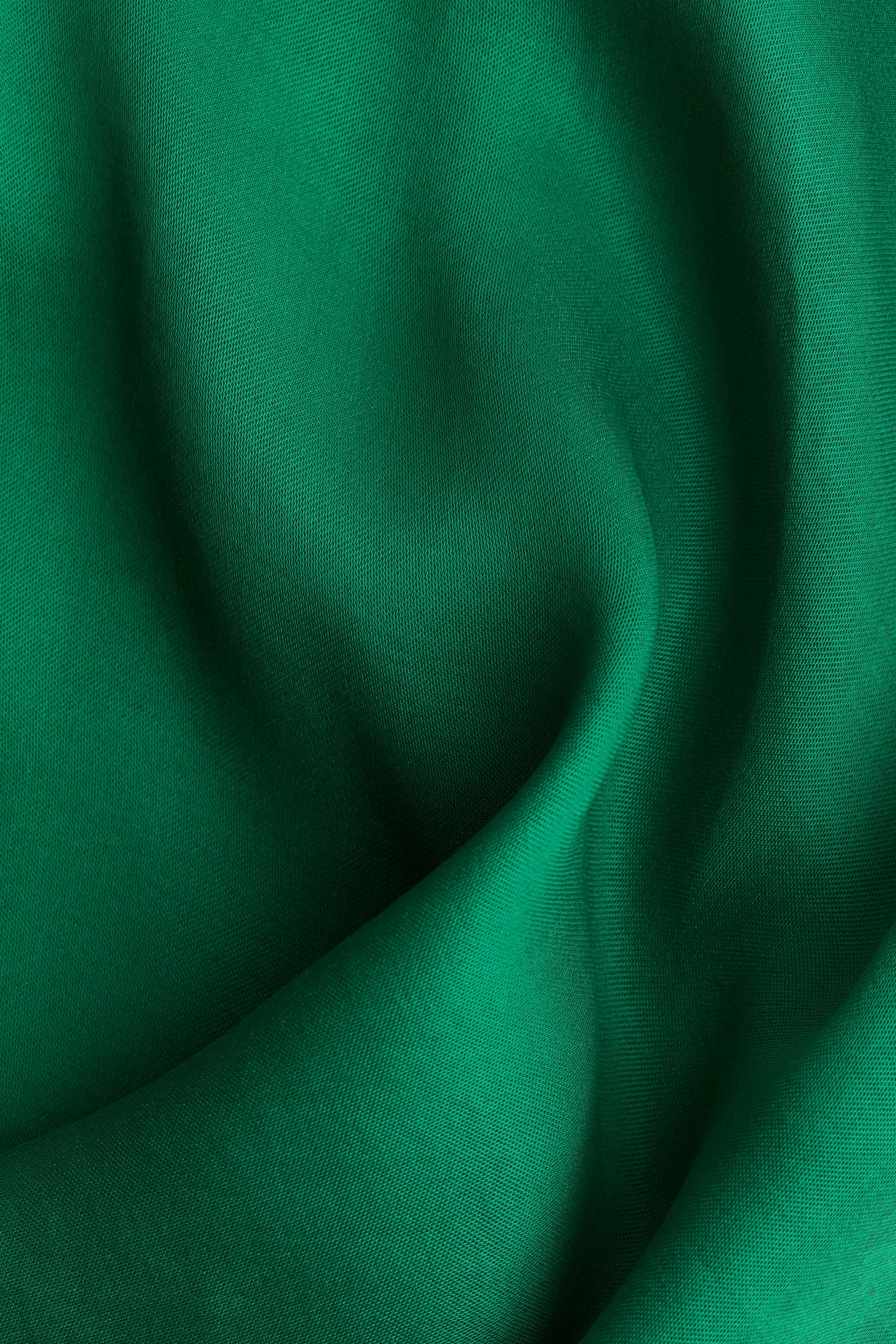 Robe évasée en satin - Vert