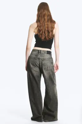 Jean large ample taille standard unisexe Solar - Redondo Black - Washed Black — photo 5
