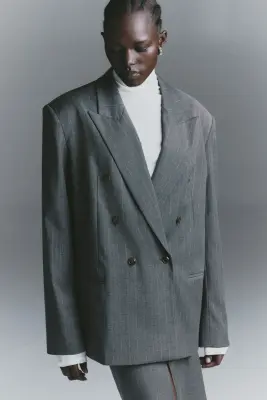 Jupe crayon - Gris/rayures tennis — photo 4