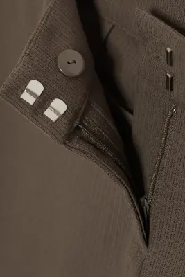 Pantalon de costume évasé taille basse - Rayure marron — photo 4