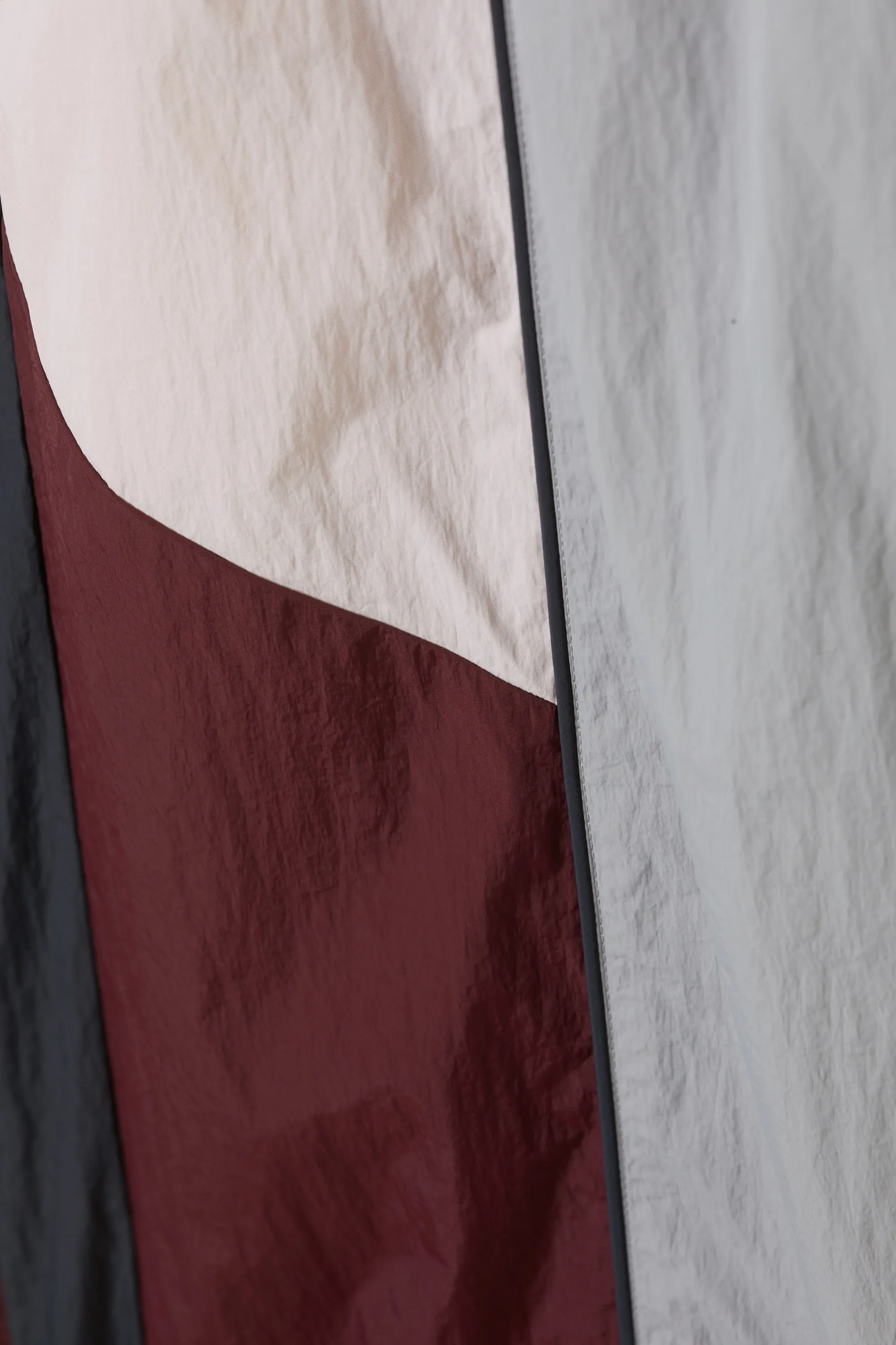 Pantalon color block taille basse - Gris/Rose/Rouge