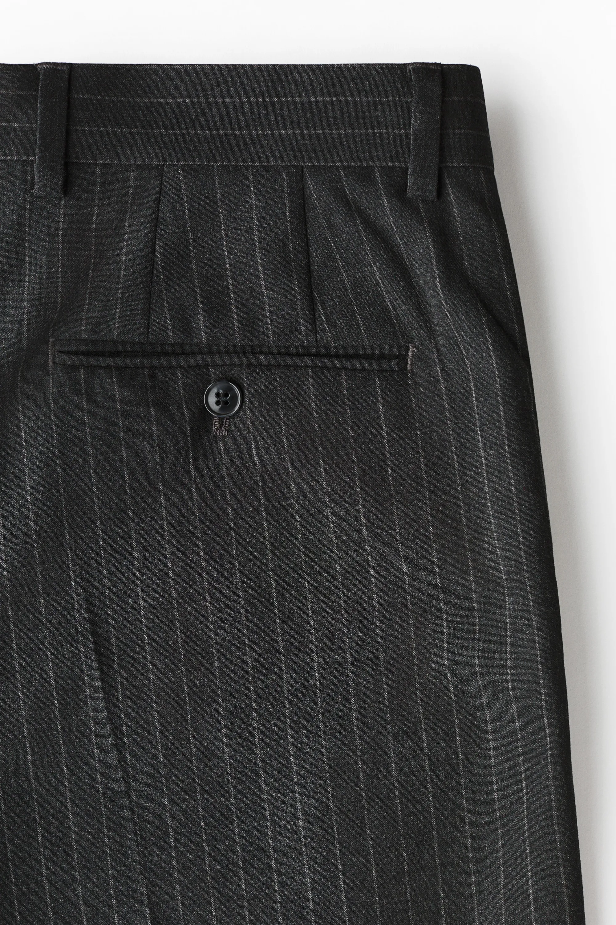 Pantalon de costume Relaxed Fit - Gris foncé/rayures tennis
