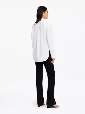 Chemise décontractée en popeline - Blanc — photo 1