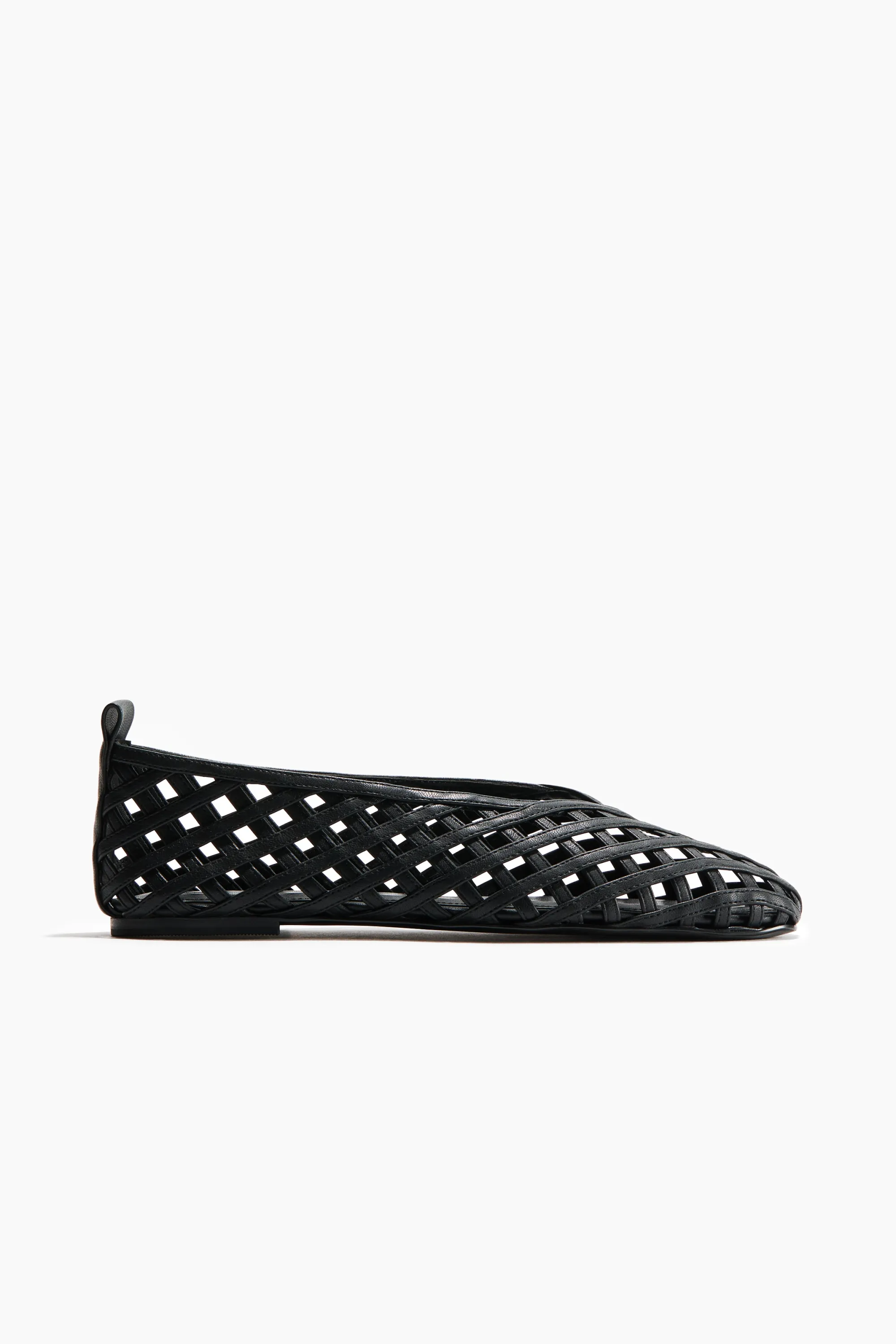 Ballerines à effet tressé - Noir