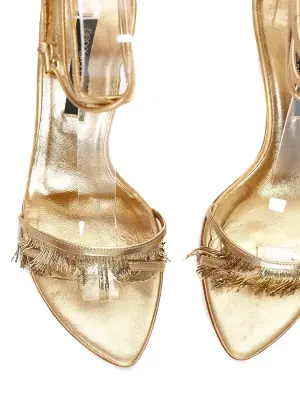 Sandales à franges en cuir doré Prix boutique 650€ Taille 35,5 — photo 4