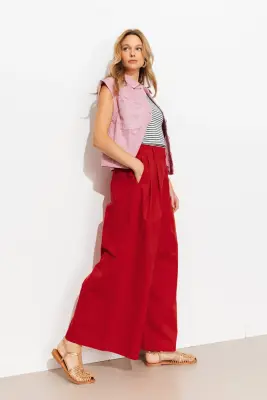 Pantalon large à pinces — photo 3