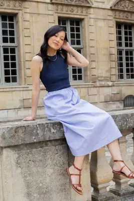 Robe Aimée - rayé bleu — photo 1