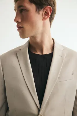 Veste Slim Fit - Beige — photo 5