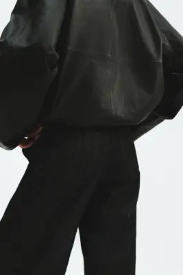 Denim drawstring trousers - Noir délavé — photo 2
