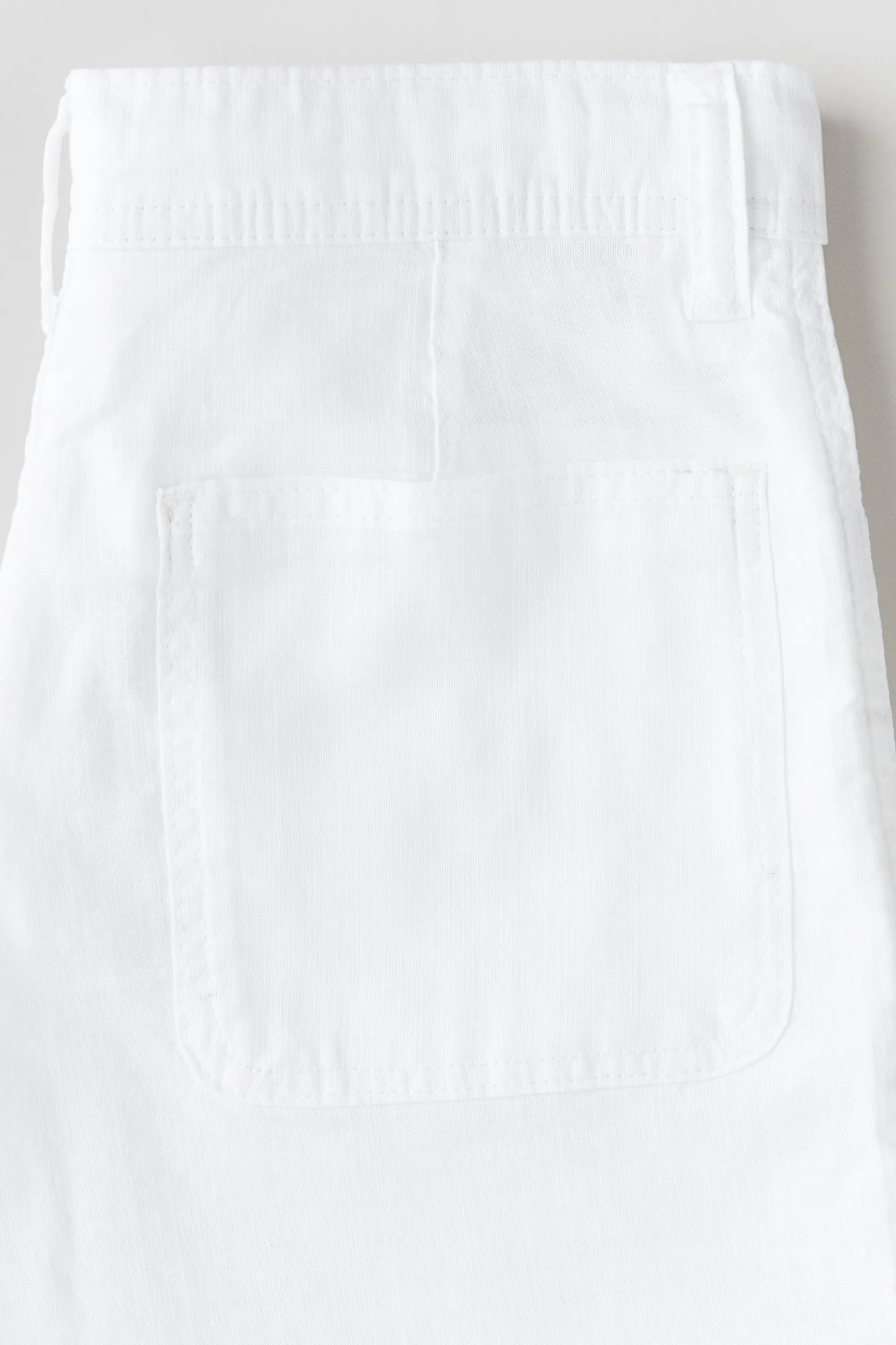 Pantalon large en coton - Blanc