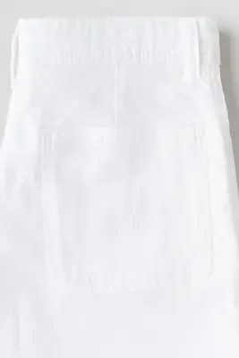 Pantalon large en coton - Blanc — photo 1