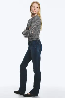 Jean bootcut skinny taille basse Luna - Storm Blue - Bleu foncé — photo 3