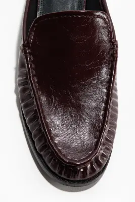 Mules mocassins - Bordeaux/texturé — photo 2