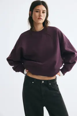Sweat oversize - Violet foncé — photo 1