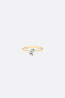 BAGUE EWANDE SIMPLE BAGUETTE - Or rose 18 carats — photo 1