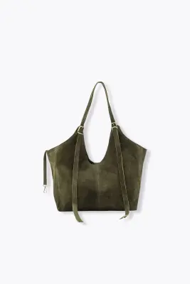 Grand sac en cuir suédé Femme — photo 3