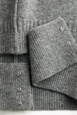 Gilet en laine - Gris chiné — photo 4