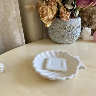 Porte-savon coquillage blanc — photo 3