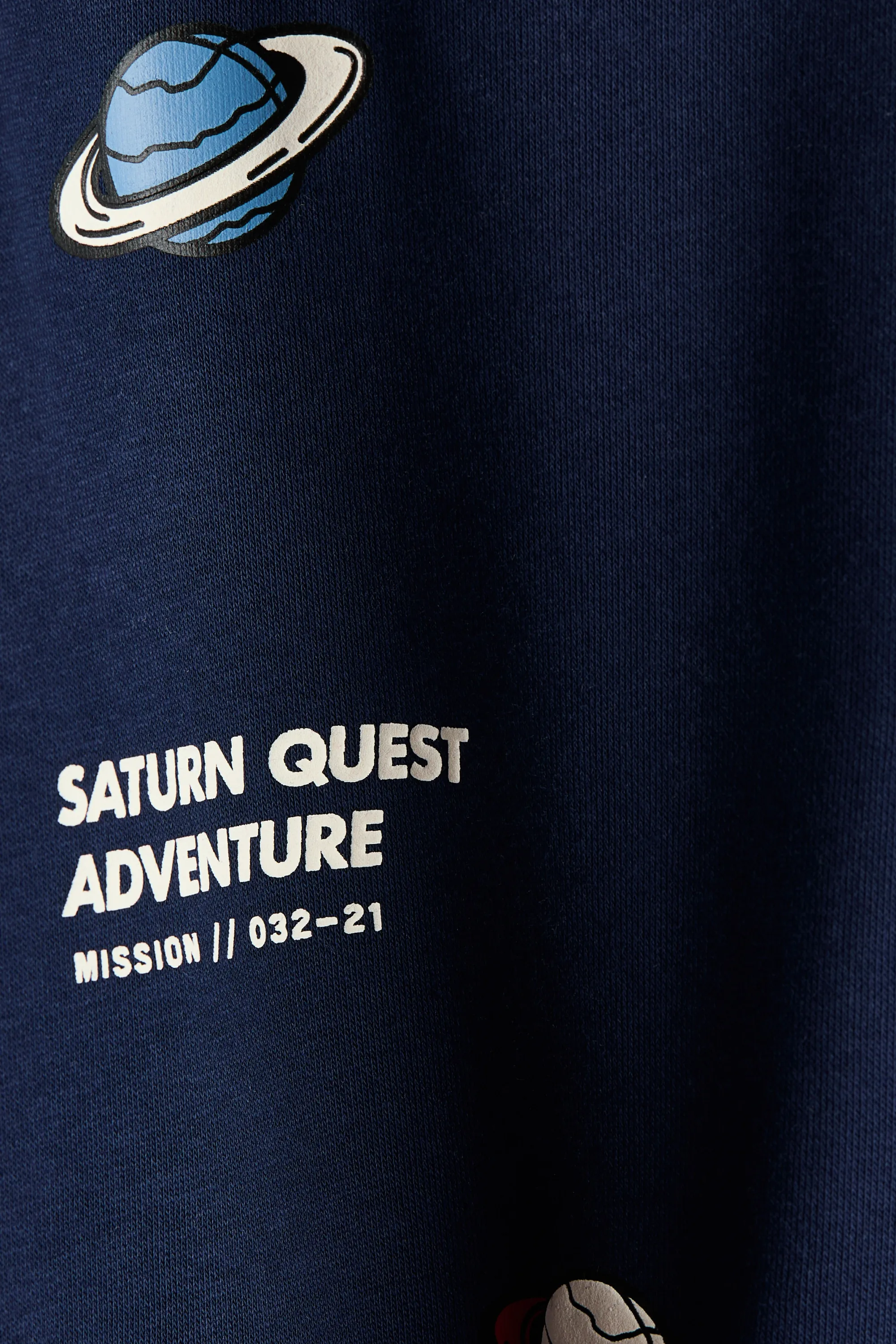 Sweat imprimé avec intérieur brossé - Bleu marine/Saturn Quest