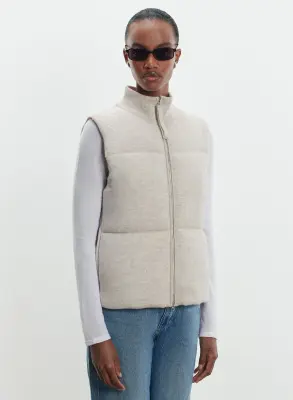 Gilet en laine mérinos et cachemire