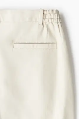 Short Relaxed Fit en lin mélangé - Beige — photo 2
