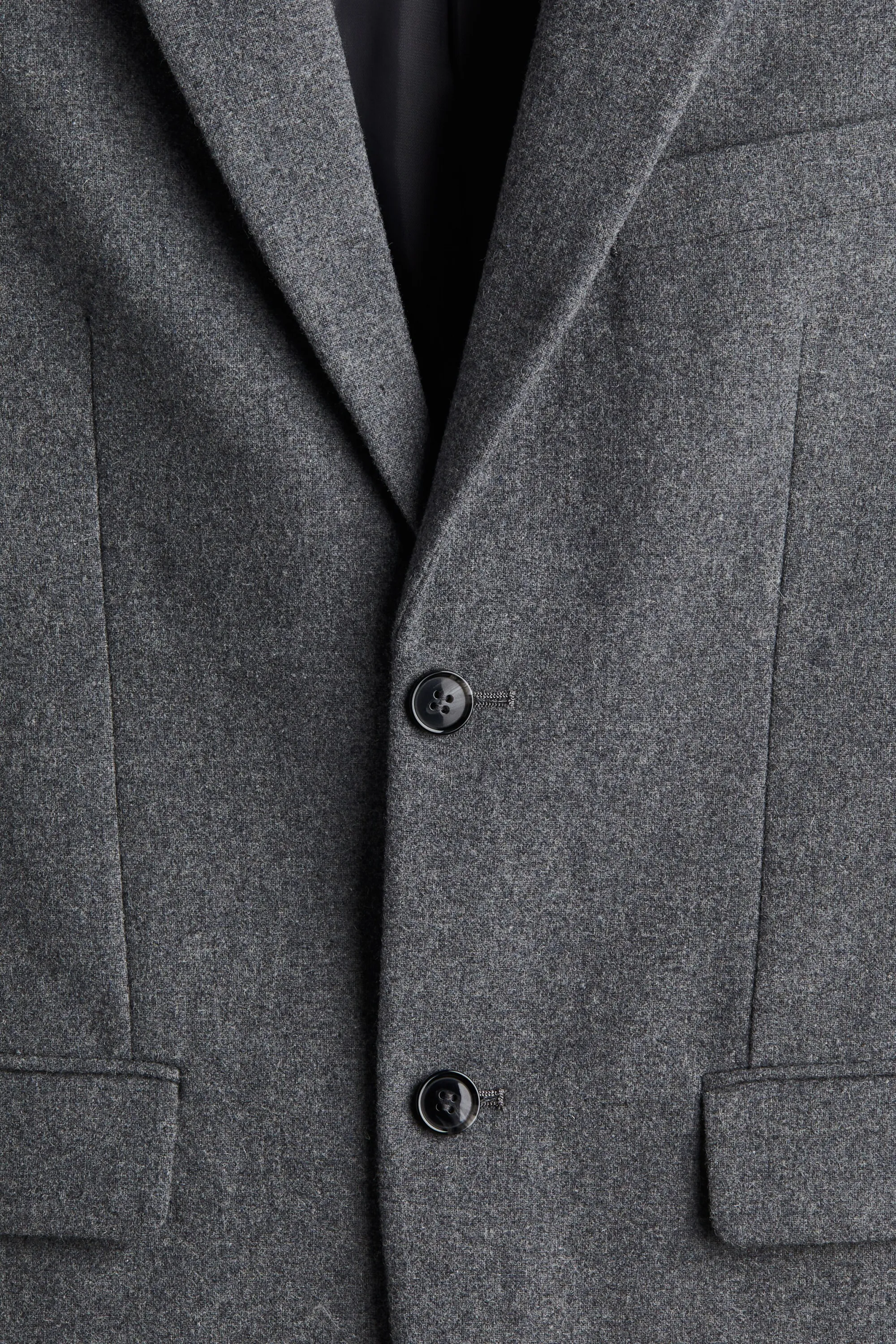 Veste Regular Fit en laine mélangée - Gris foncé chiné
