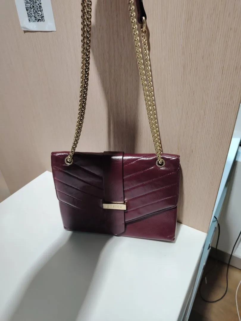 Maroquinerie sac bordeau cuir