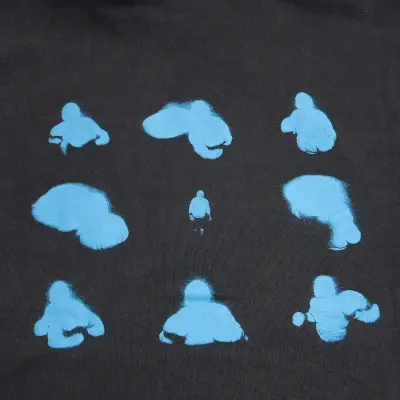 sweatshirt polar dave figthing myself – silver black — photo 4