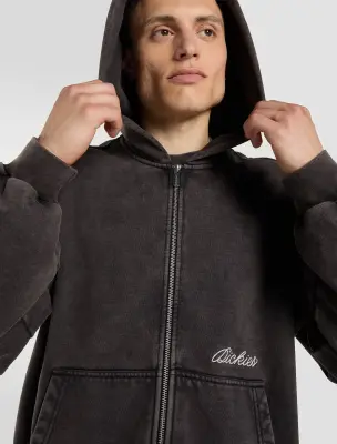 sweatshirt zip Dickies baker – black — photo 4