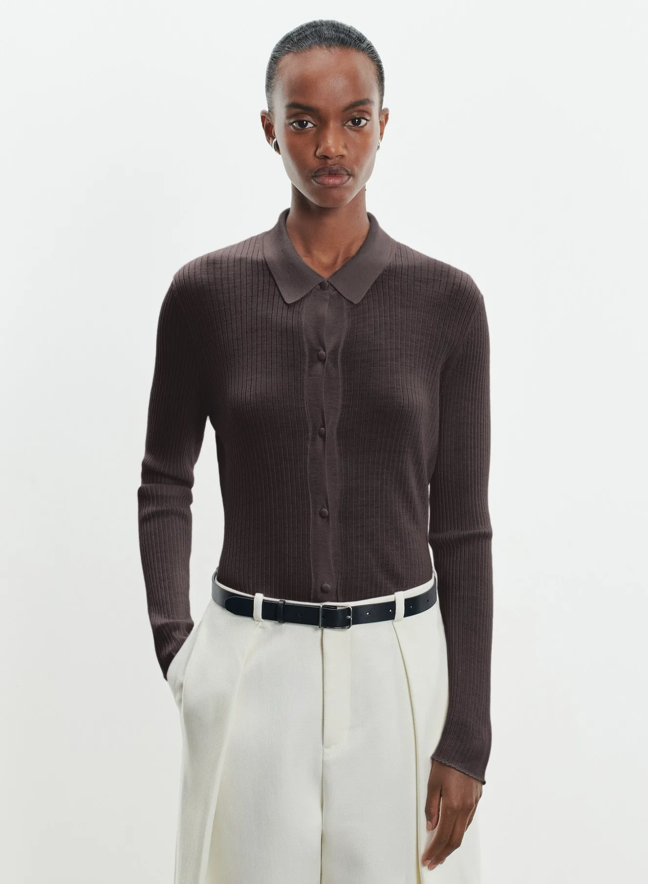 Chemise en laine mérinos