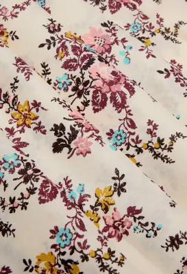 Coupon 3 m en coton fleuri — photo 3