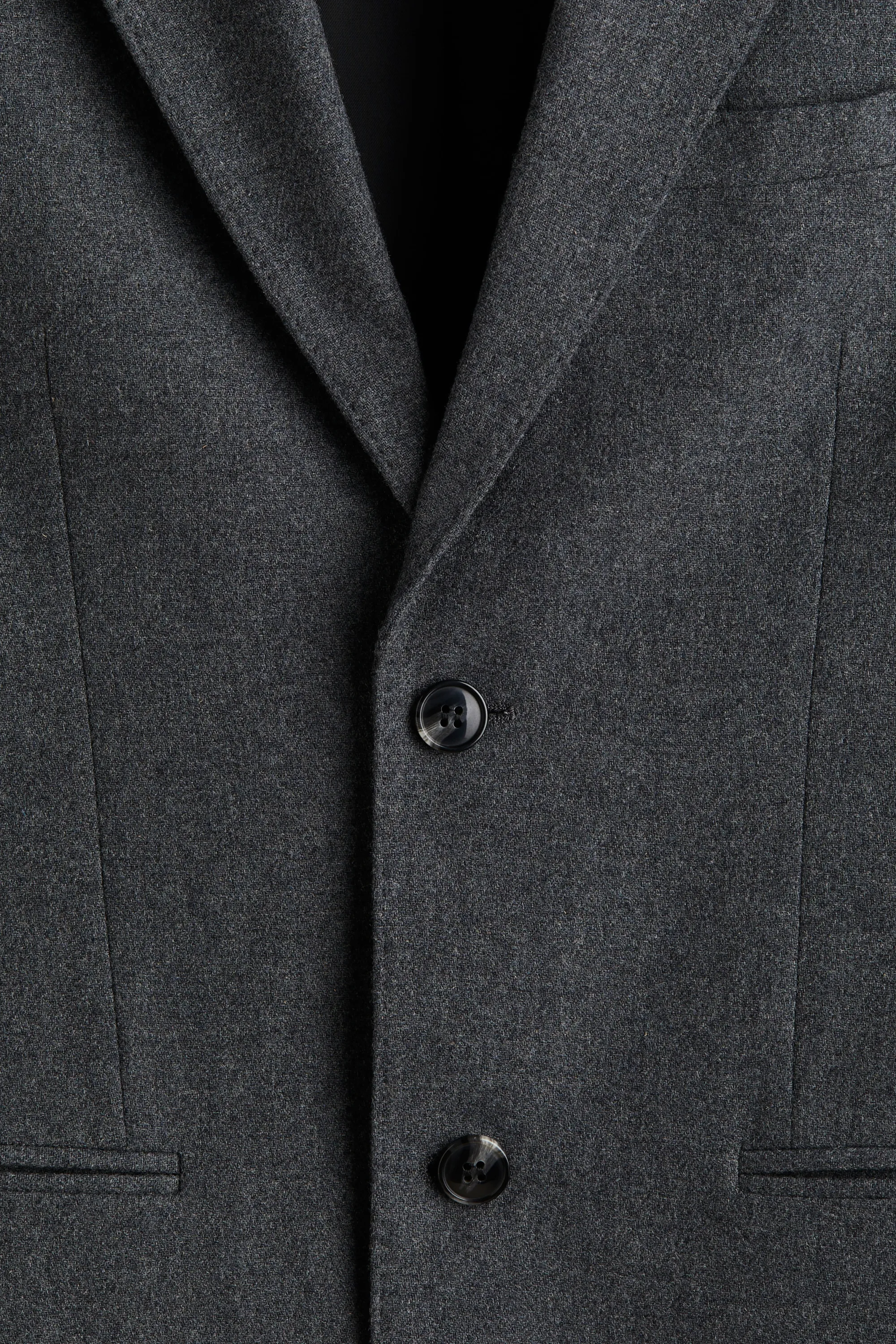 Veste Regular Fit en laine mélangée - Gris foncé
