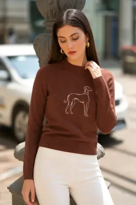 Oliver Wool Cashmere Sweater - Brown — photo 1