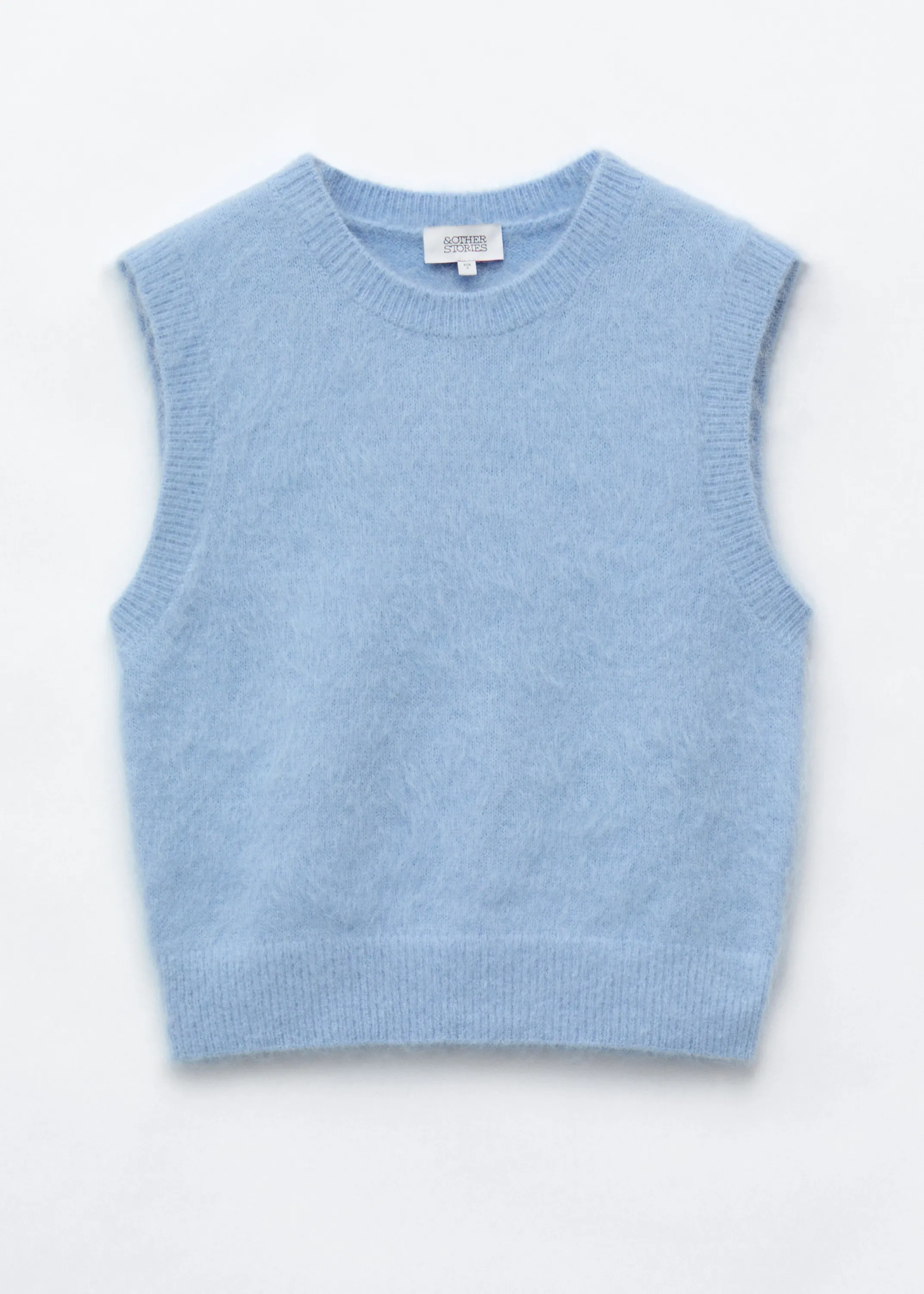 Débardeur en maille de mohair mélangé - Bleu clair